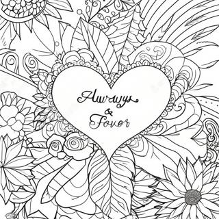 Always And Forever Love Quotes Coloring Pages