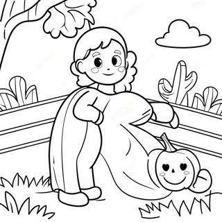 Preschool Pumpkin Patch Coloring Pages