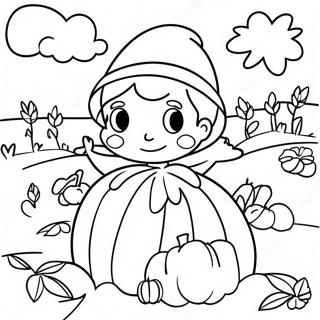 Preschool Pumpkin Patch Coloring Page 23681-19022