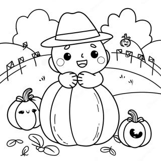 Preschool Pumpkin Patch Coloring Page 23681-19024