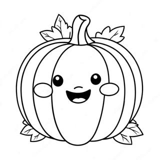 Cute Pumpkin With A Happy Face Coloring Page 23682-19025