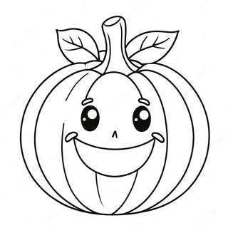 Cute Pumpkin With A Happy Face Coloring Page 23682-19026