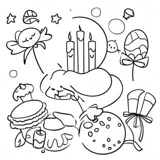 New Year Celebration Coloring Page 23711-19051