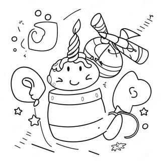 New Year Celebration Coloring Page 23711-19052