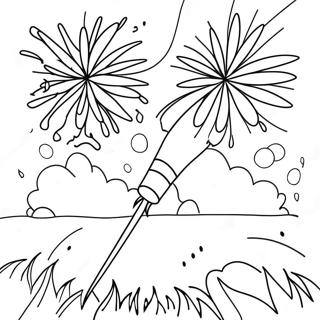 Festive New Year Fireworks Coloring Page 23712-19047