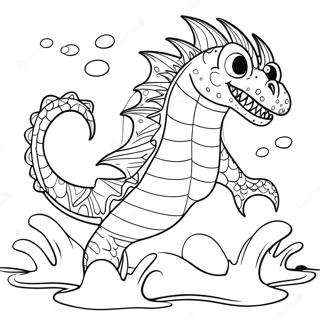 Ferocious Sea Monster Coloring Page 23722-19064