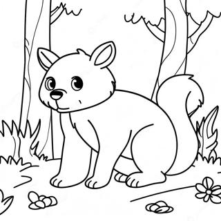 Colorful Forest Animals Coloring Page 23732-19066