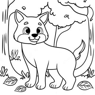 Colorful Forest Animals Coloring Page 23732-19067