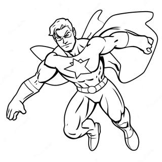 Super Silver Hero Flying Coloring Page 23742-19069