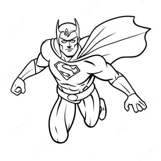 Super Silver Hero Flying Coloring Page 23742-19071