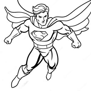 Super Silver Hero Flying Coloring Page 23742-19072