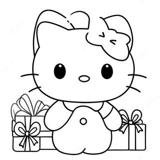 Merry Christmas Hello Kitty Coloring Page 23761-19086