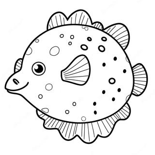 Cute Puffer Fish Coloring Page 23792-19109