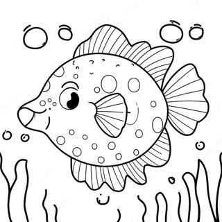 Cute Puffer Fish Coloring Page 23792-19110