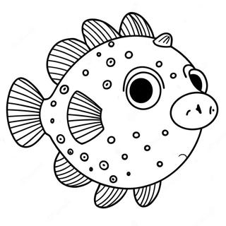 Cute Puffer Fish Coloring Page 23792-19112