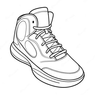 Basketball Shoe Outline Coloring Page 23801-19118