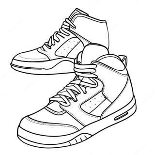 Basketball Shoe Outline Coloring Page 23801-19120