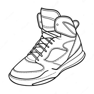 Colorful Basketball Shoe Design Coloring Page 23802-19129