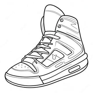 Colorful Basketball Shoe Design Coloring Page 23802-19130