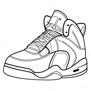 Colorful Basketball Shoe Design Coloring Page 23802-19131