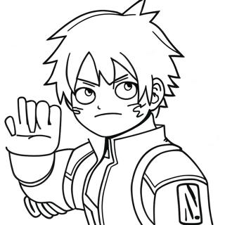 Todoroki In Action Coloring Page 23812-19127