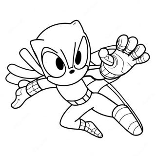 Sonic Spiderman Coloring Page 23821-19136