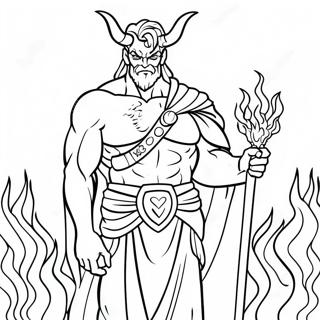 Hades With Fiery Background Coloring Page 23832-19146