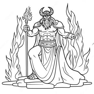 Hades With Fiery Background Coloring Page 23832-19147