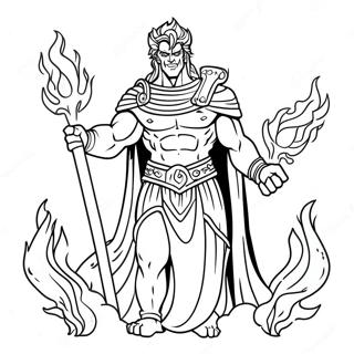 Hades With Fiery Background Coloring Page 23832-19148