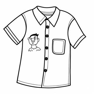 Funny Cartoon Shirt Coloring Page 23842-19154