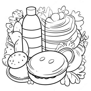 Breakfast Foods Coloring Page 23861-19166