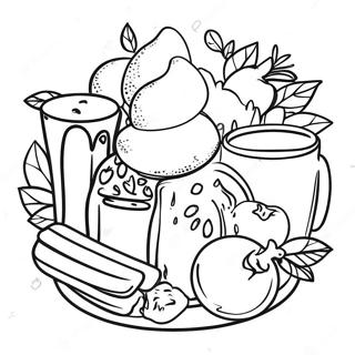 Breakfast Foods Coloring Page 23861-19168