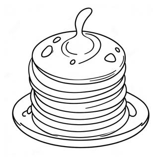 Pancakes With Syrup Coloring Page 23862-19169