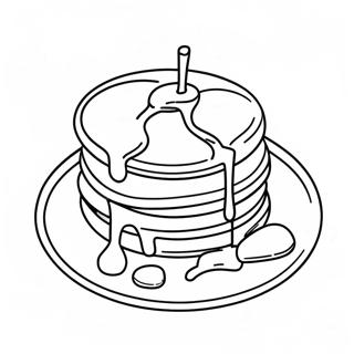 Pancakes With Syrup Coloring Page 23862-19172