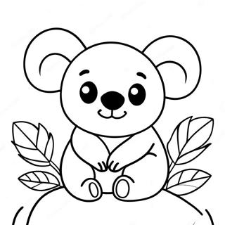 Cute Koala Bear Coloring Page 23892-19193