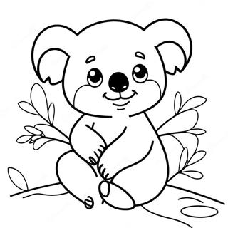 Cute Koala Bear Coloring Page 23892-19195