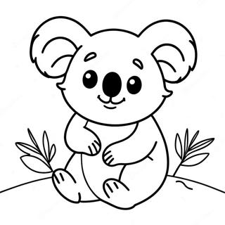 Cute Koala Bear Coloring Page 23892-19196