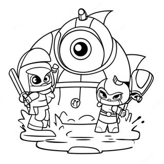 Mini Force Coloring Pages