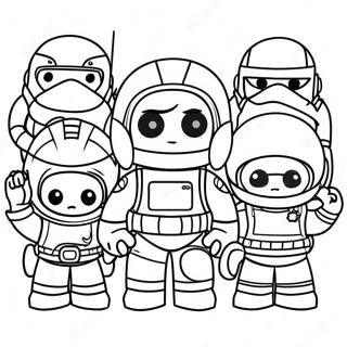 Mini Force Team Members Coloring Page 23902-19205