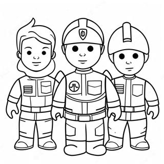 Mini Force Team Members Coloring Page 23902-19206