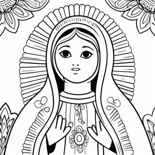 Beautiful Our Lady Of Guadalupe Coloring Page 23912-19209