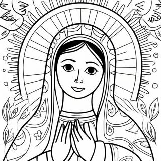 Beautiful Our Lady Of Guadalupe Coloring Page 23912-19210