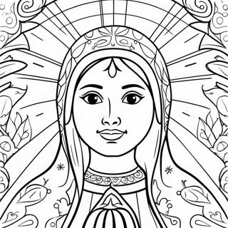 Beautiful Our Lady Of Guadalupe Coloring Page 23912-19212