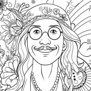 Hippie Stoner Coloring Pages