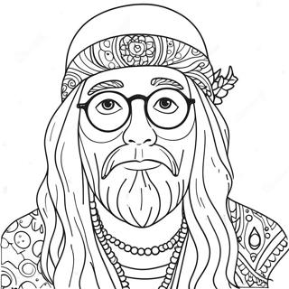 Hippie Stoner Coloring Page 23921-19214