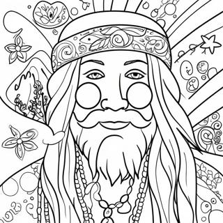 Hippie Stoner Coloring Page 23921-19215