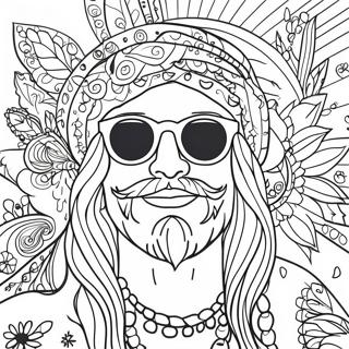 Hippie Stoner Coloring Page 23921-19216