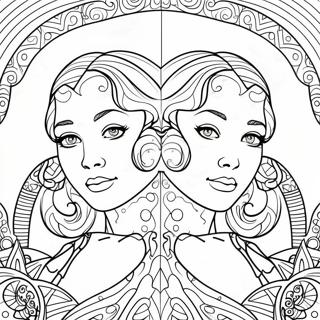 Gemini Twins Coloring Page 23942-19236