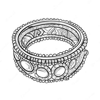 Colorful Beaded Bracelet Coloring Page 23951-19242