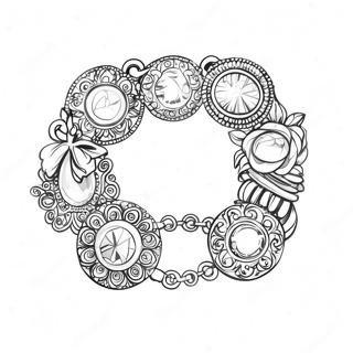 Sparkling Charm Bracelet Coloring Page 23952-19237